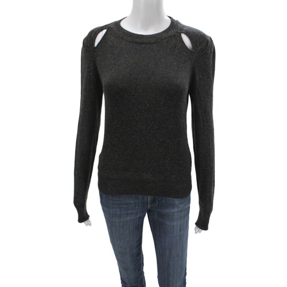 Isabel Marant Etoile Unisex Pullover Sweater Dark Gray Cotton Wool Size 40